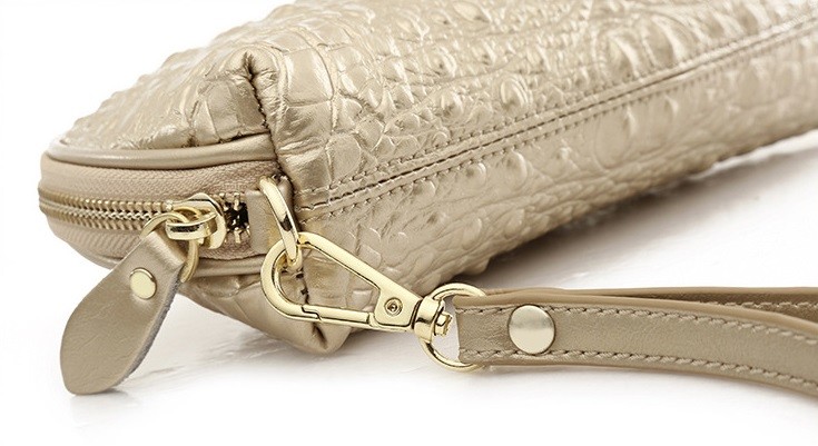 Genuine Crocodile Skin Clutch Bag