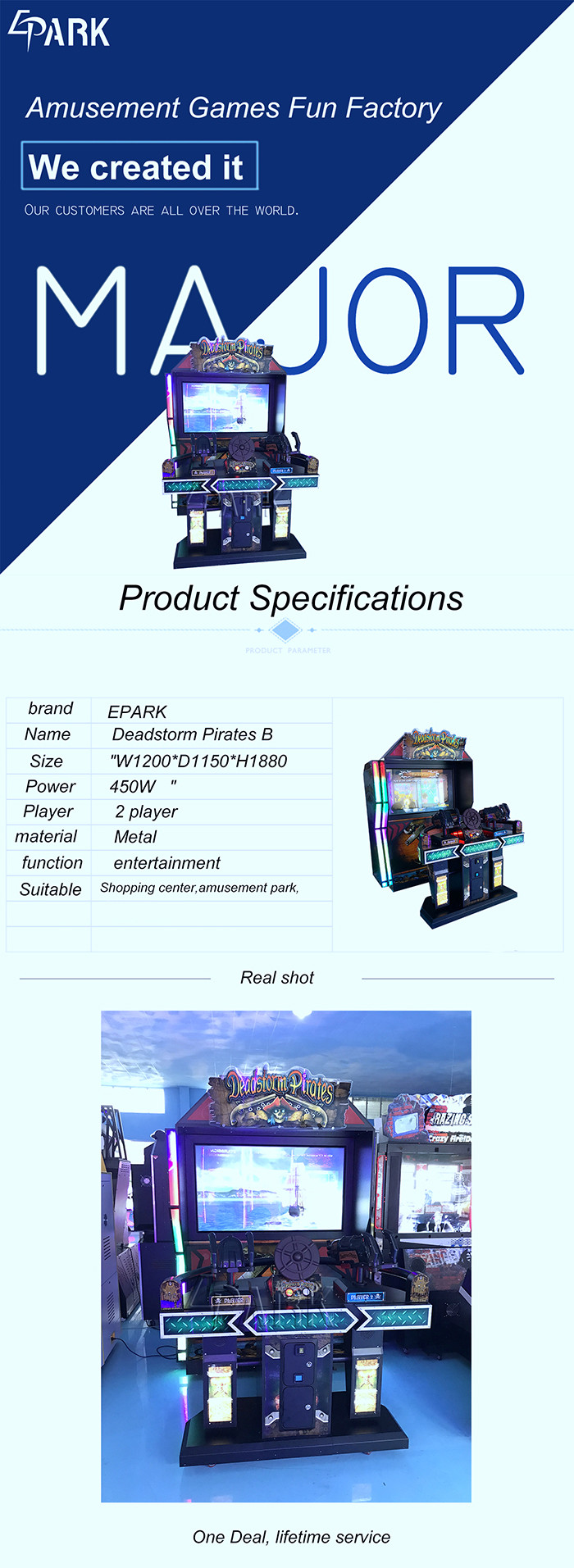 Deadstorm Pirates Coin Operated Video Game Machine For Adult 450W