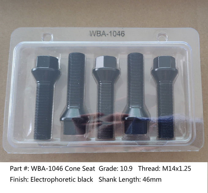 Grade 10.9 Extended Bmw Wheel Bolts Black Shank 44mm For BMW F Chassis G Chassis & Mini