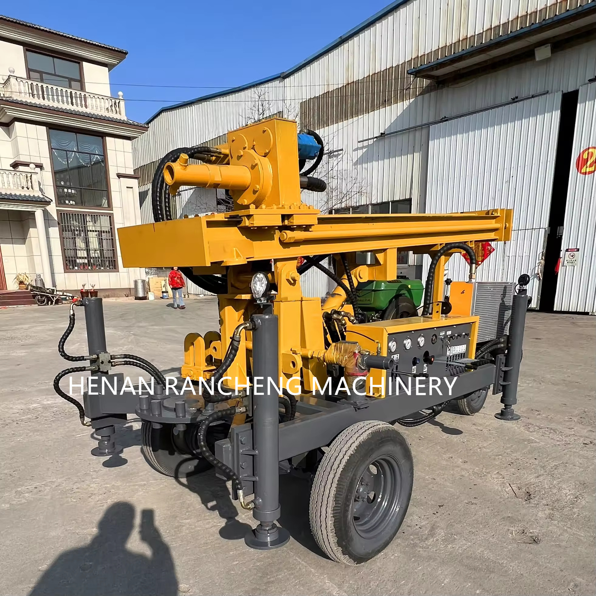 150-Meter Mobile Water Well Borehole Drilling Rig Powered by a 32HP Diesel Engine