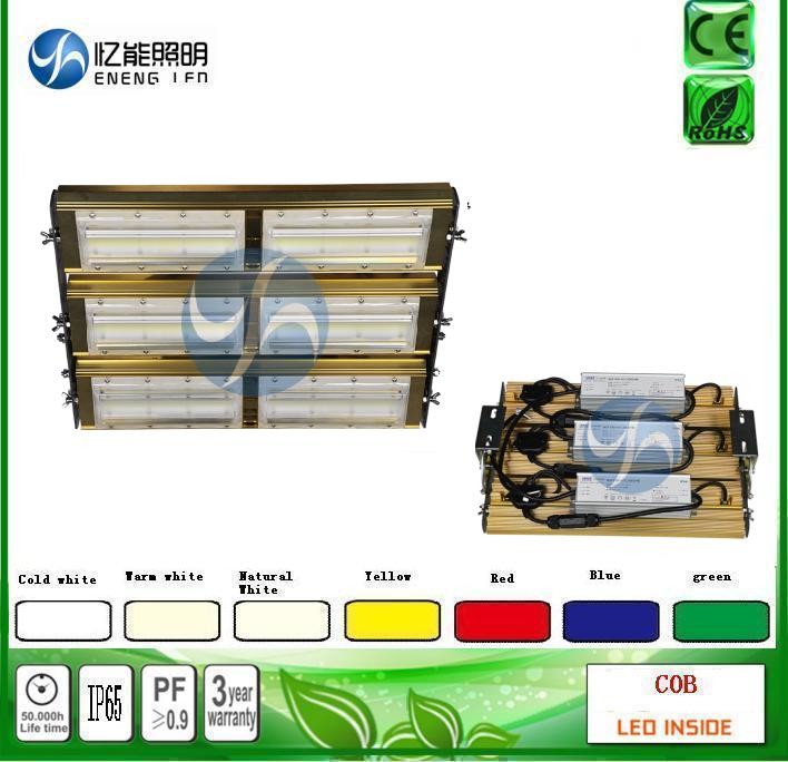 Bridgelux cob 450W led flood light high 450W led high bya light 140LM/W Red green green blue yellow color with AC85-265V
