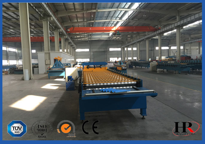 Customized Adjustable Roof Roll Forming Machine Automatic PLC Control