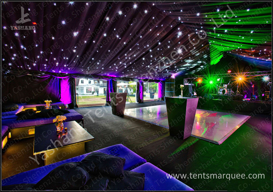 Fixable Temporary 10x21m Alumminum Frame Luxury Wedding Tents With Lining Decorations