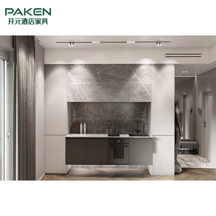 Marble Modern Villa Kitchen Furniture High Glossy Finish
