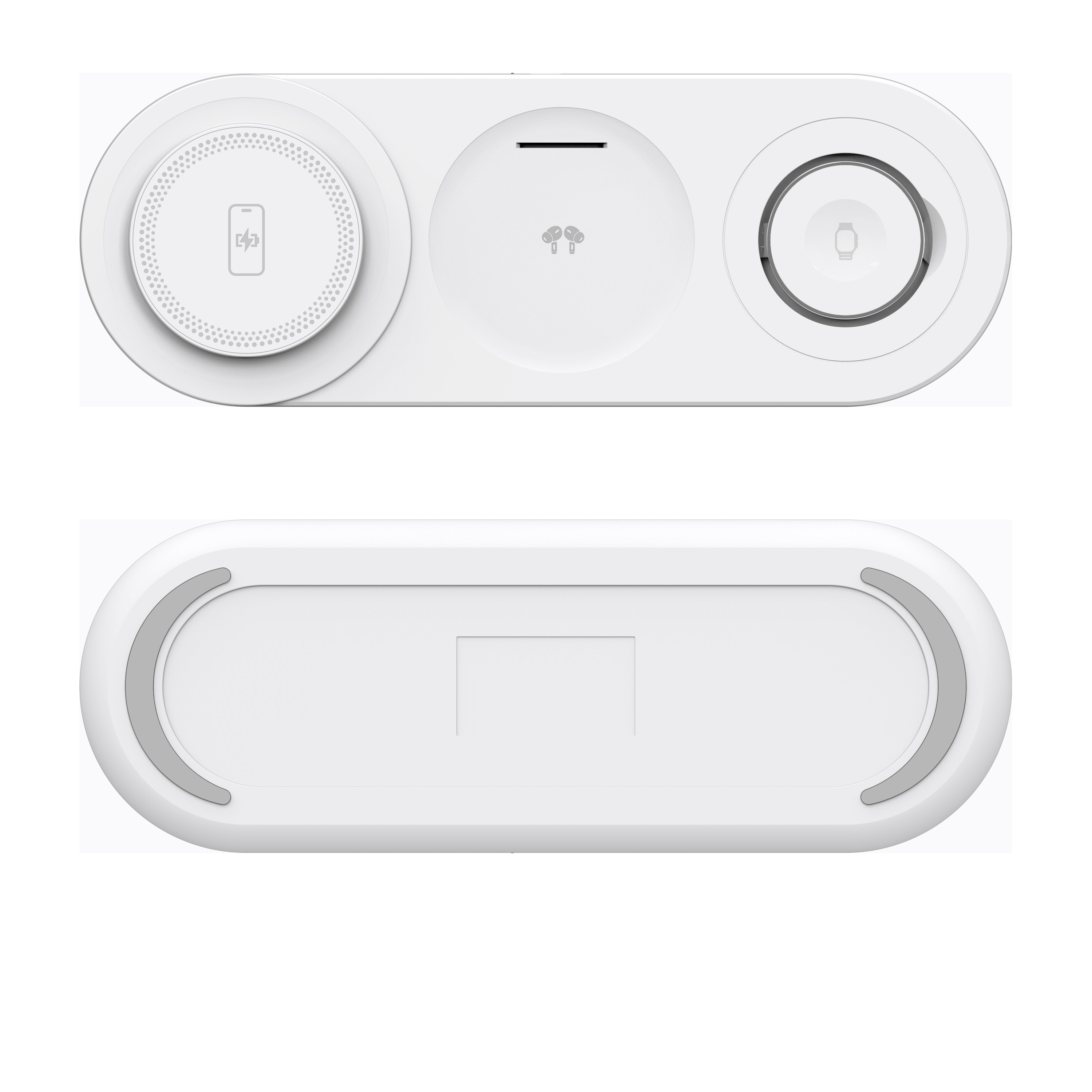 Charging 3-in-1 Wireless Charger Type C Input Multi color Design 1m Cable for Multiple Devices