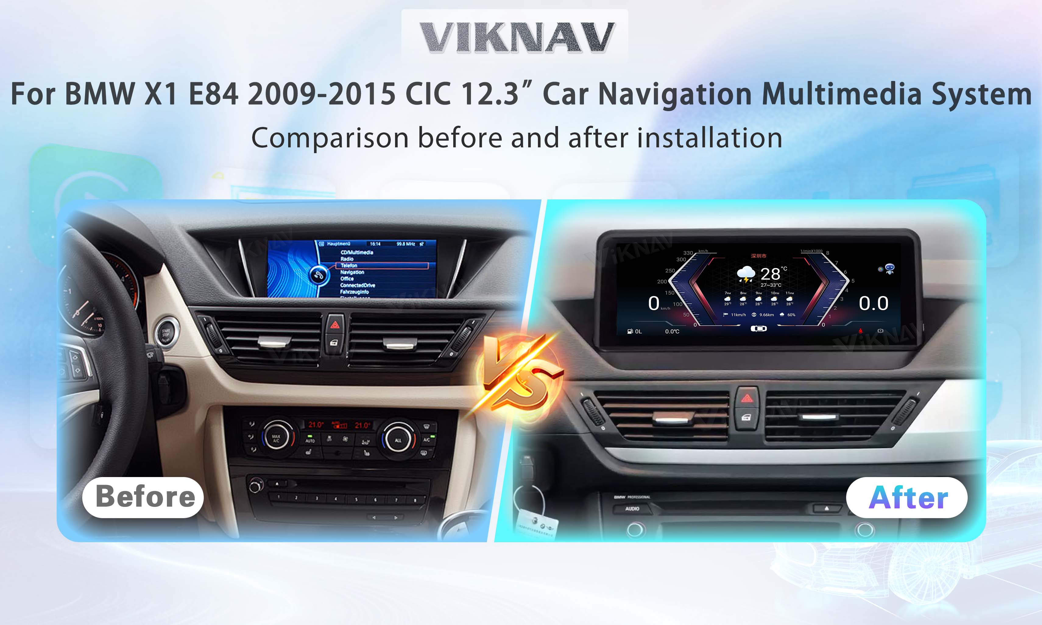 Orignal Android Auto Car Radio head unit For BMW X1 E84 2009-2015 CIC System Multimedia Player GPS Navigation