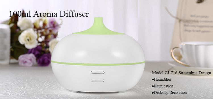 Home Electric Ultrasonic Wood 100ml Portable USB Aroma Diffuser