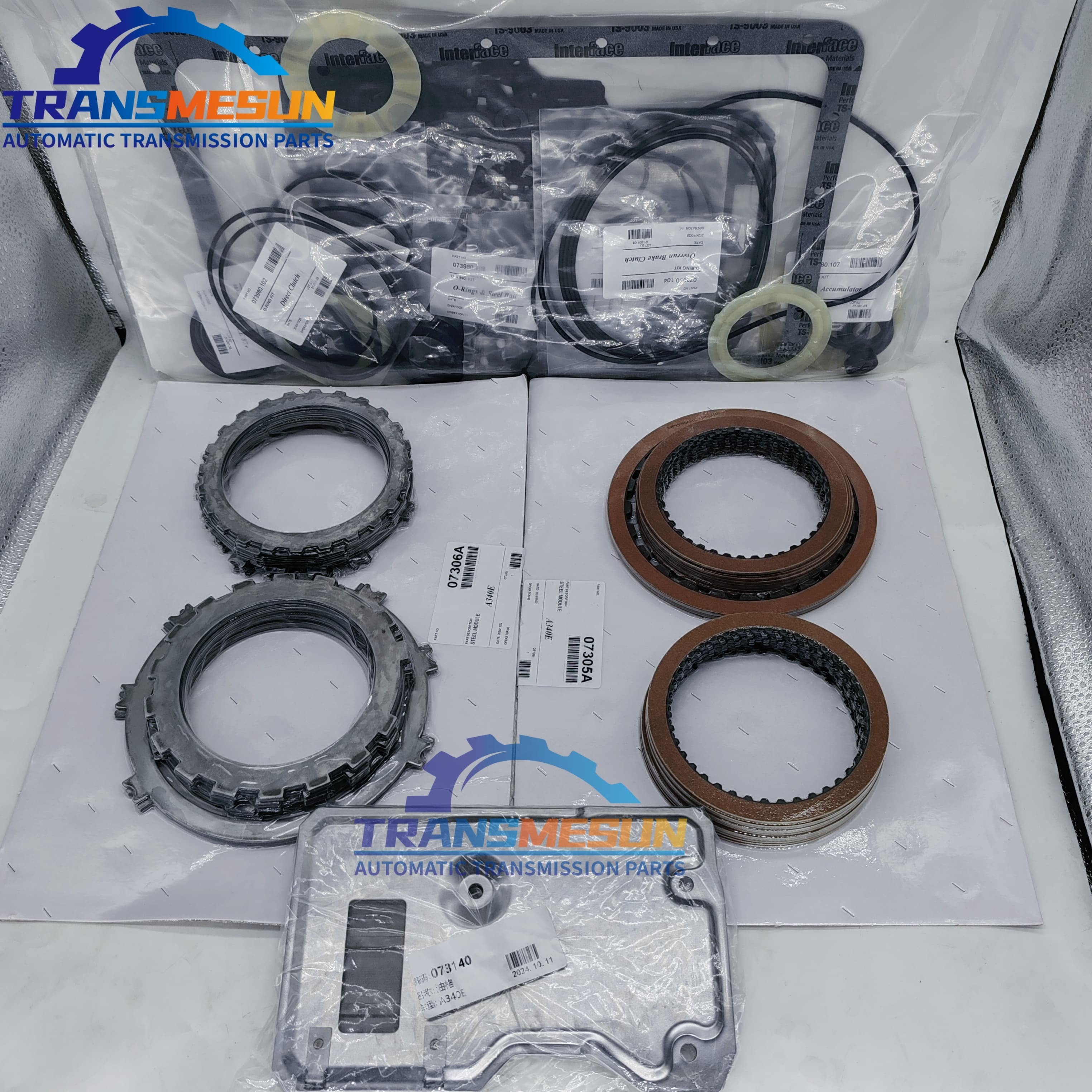 Suitable for Toyota A340E; A343E Rear-wheel drive transmission main rebuild kit includes a minor repair kit