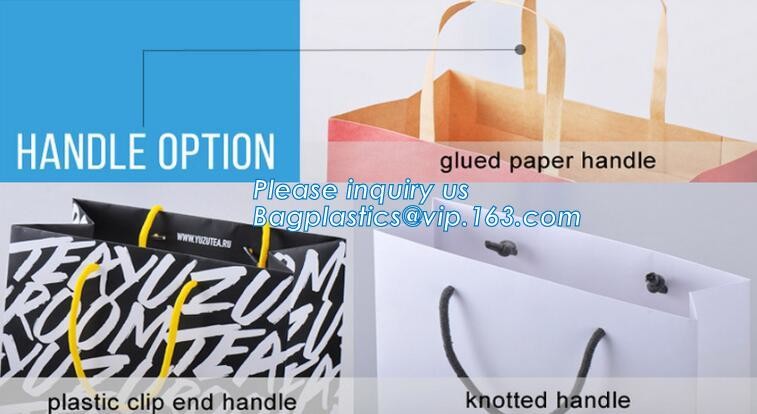 Customized Red Printed Kraft Paper Shopping Bag with Ribbon Handles and Bowknot,Kraft Paper Shopping Bag with Kinds off