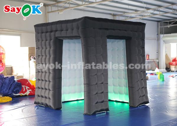 Inflatable Party Tent Black Inflatable Cube Photo Booth For Advertising High