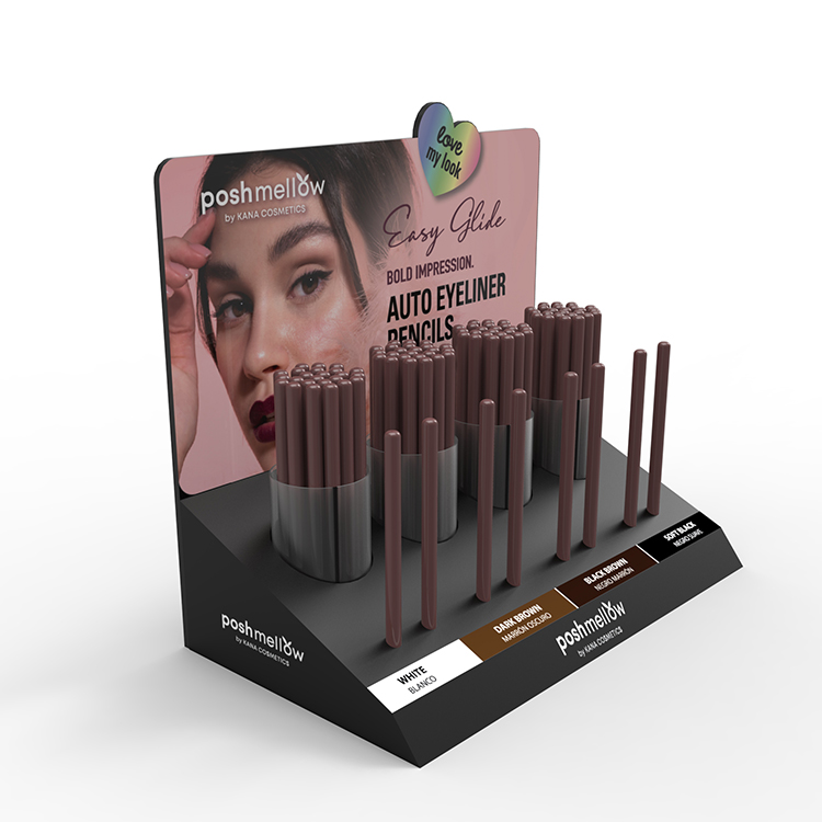 Countertop PVC Foam Board Display Stand For Eyeliner Pencils