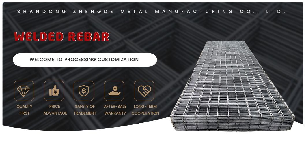 Factory Supply Rebar Steel Deformed Wire Mesh Electro-Galvanizing Hot-DIP Galvanizing PVC Coating Welded Rebar Mesh for Road and Bridge Decks, Slope Protection