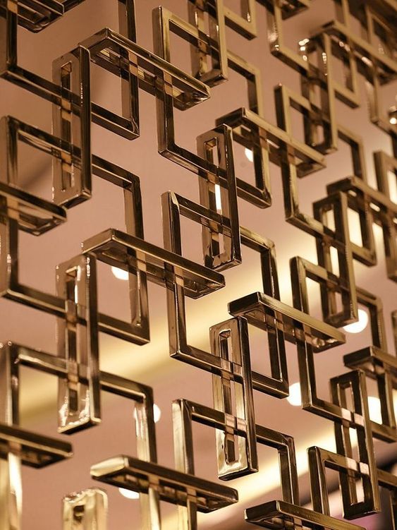 Laser cut stainless steel Polished/ Satin Brushmetal screen for interior decoration