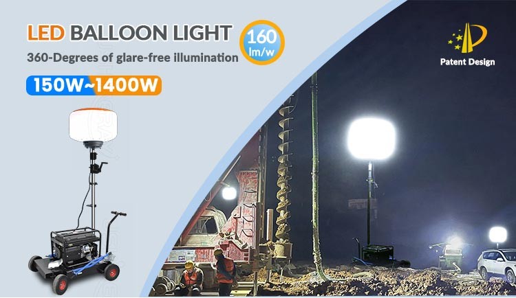 High Power Led Balloons 1200W Electric Light Tower For Night Construction