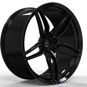  Staggered 22inch Gloss Black Monoblock Rims Alloy Wheels For Double Spokes Concave Car Manufactures
