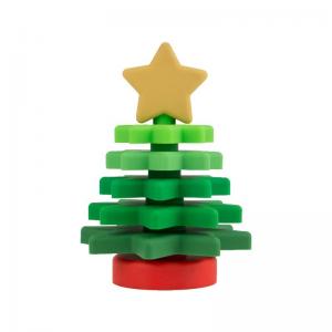 China Christmas Silicone Star Stacker BPA Free Eco Friendly For Child Education on sale