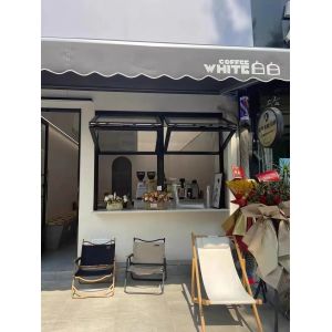 Slim-Profile Frameless Folding Window Illusion Creating Near-Invisible