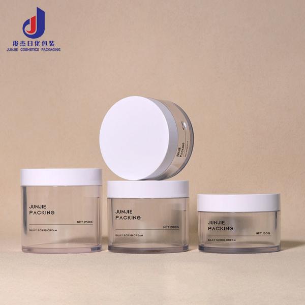 150g 200g PET Cosmetic Jars / Empty Skin Care Containers Cosmetic for Body Cream