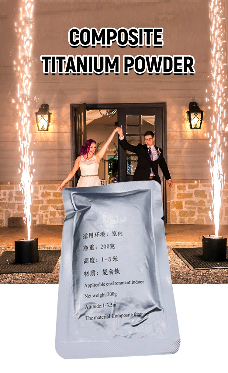 200g Cold Spark Machine Outdoor Indoor Cold Sparklers Metal Titanium Powder