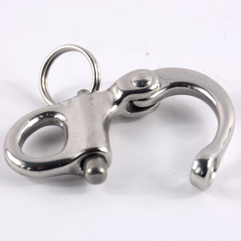 316 Stainless Steel Quick Release Fixed Bail Swivel Eye Snap Shackle
