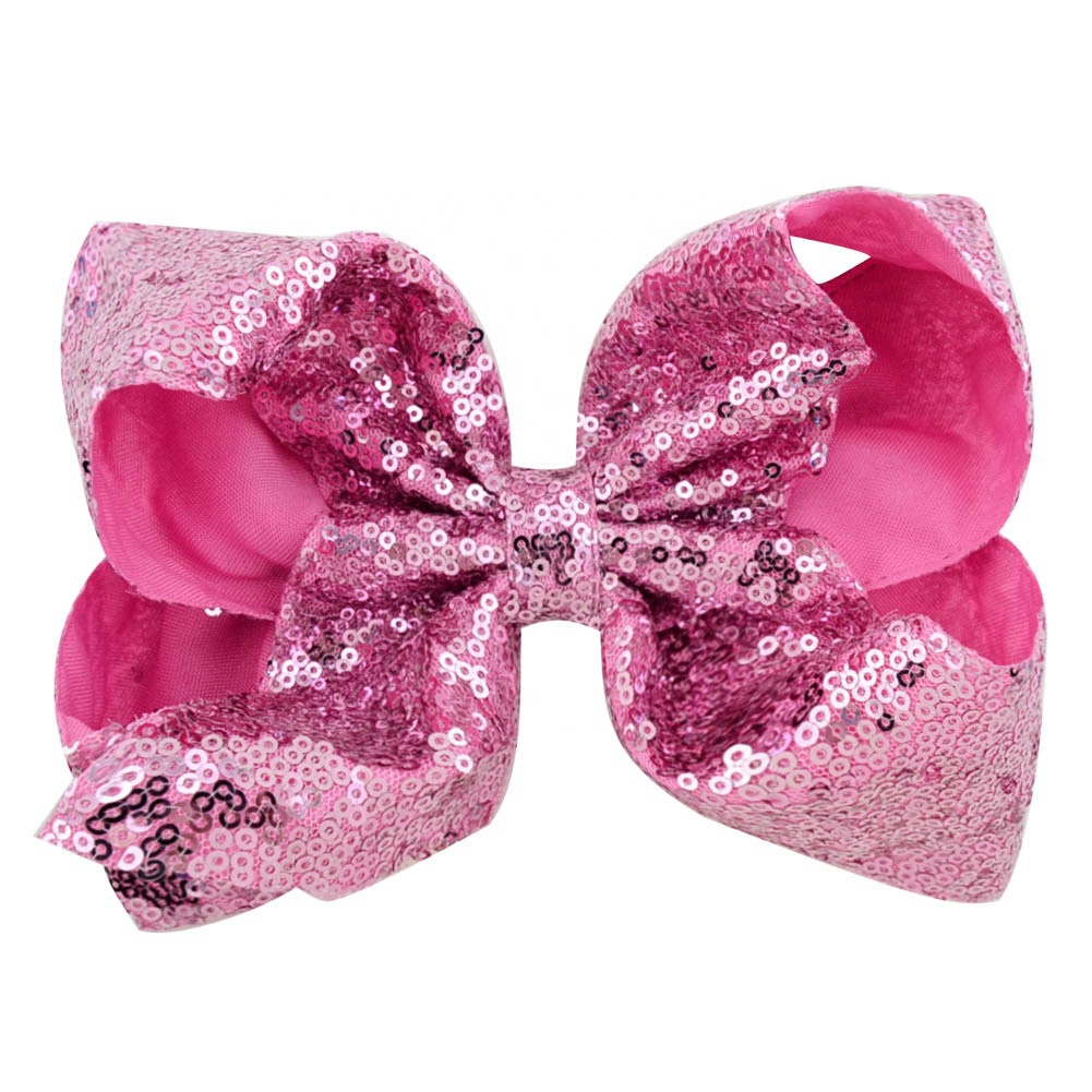 Sequin Bow Hair Clip Headband Pretty Baby Shin Christmas Party Cute Princess 8 Inch