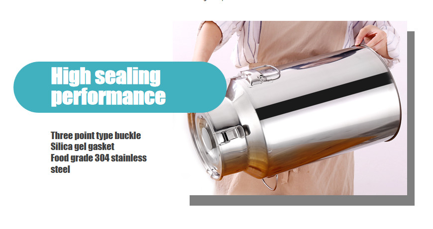 Transportation 40 Liters Stainless Steel Milk Can SS304 Storage