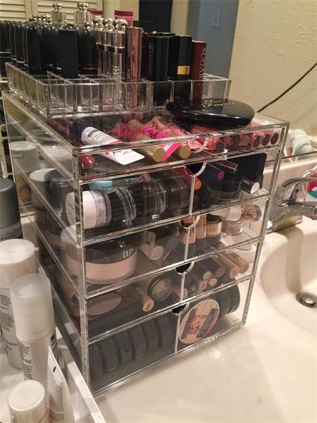 2016 new product acrylic makeup storage cosmetic display box