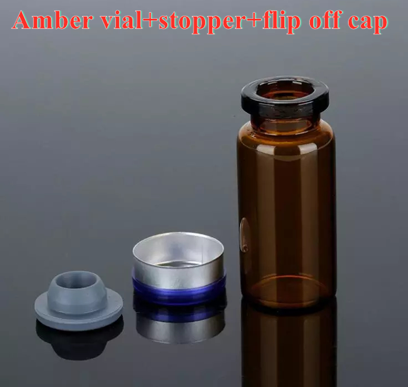 GMP 10ml Glass Vials Transparent Sterile Empty Vials With Rubber Stopper