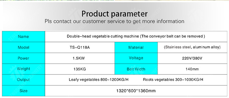 Double-head vegetable cutting machine conveyor belt can be removed Ginger Potato Carrot radish Taro Sweet potato Yam corn Saiko persimmon Leafy
