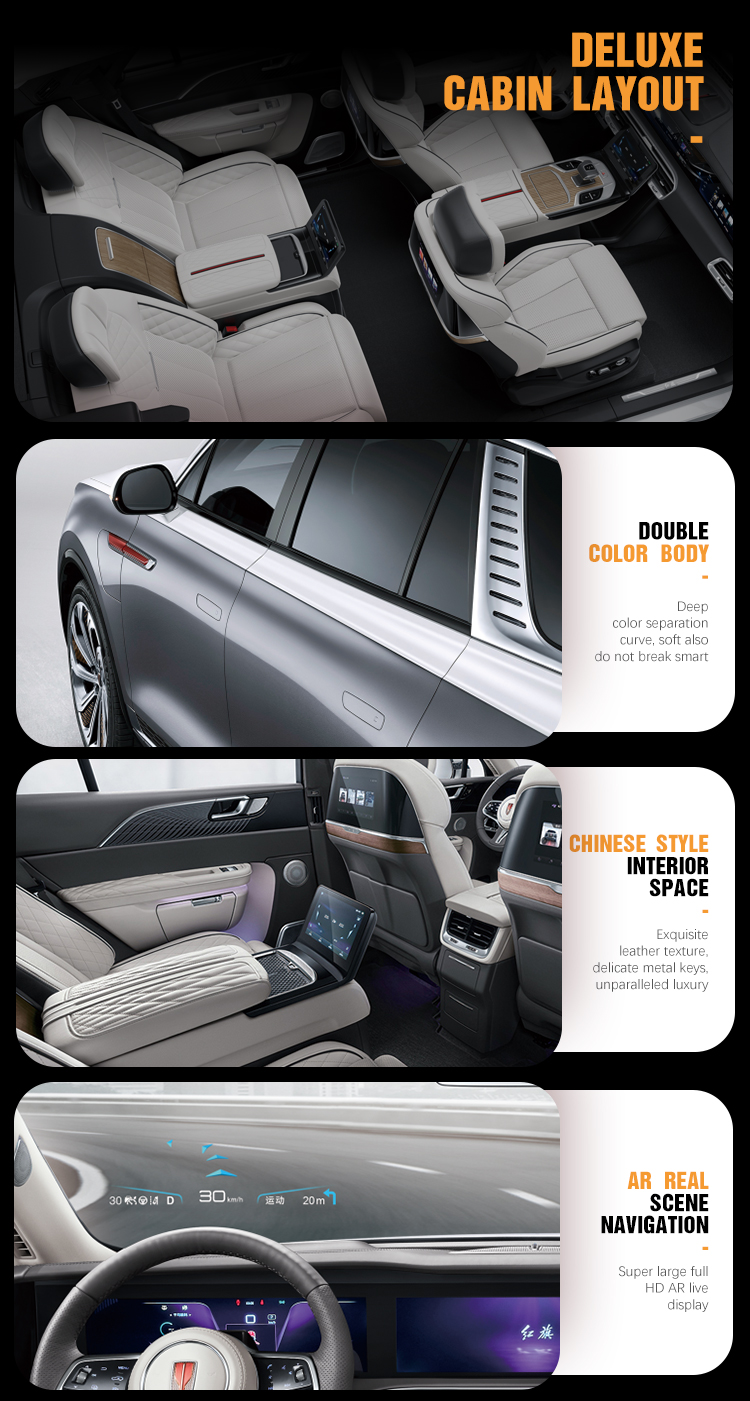2024 Seven Seats Energy Electric Vehicle Hong Qi E-Hs9 Flagship Enjoyment Version Battery Type Ternary Lithium Battery