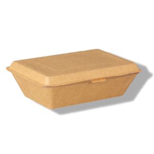 600ml Packaging Paper Lunch Box Clamshell Take Out Containers Stackable