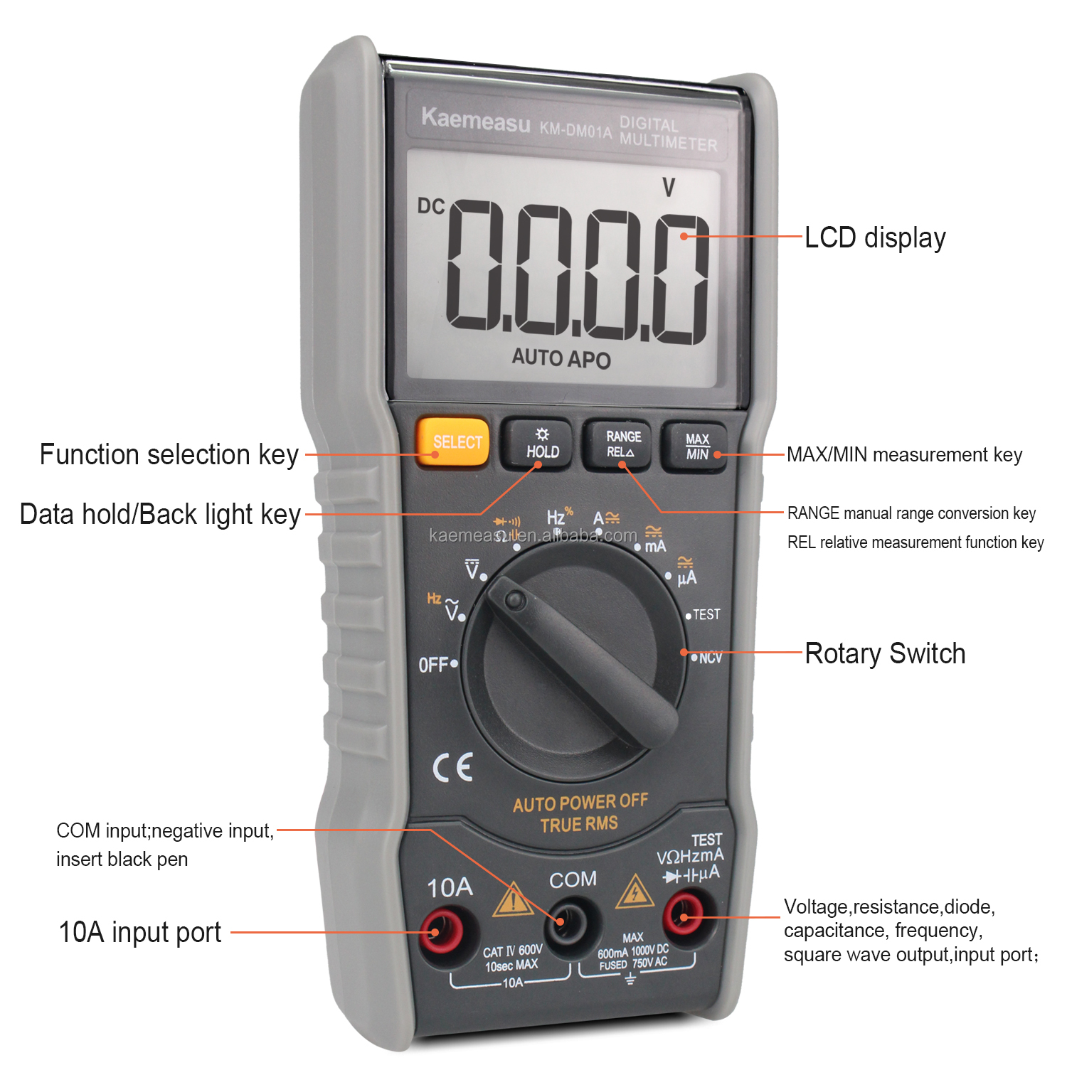 Mini Portable Multimeters High Precision Auto Range Current Voltage Tester for Accurate Measurements