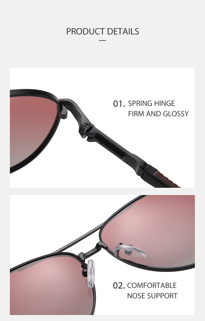 Aviator Metal Frame Sunglasses Custom Service With 60mm Lens