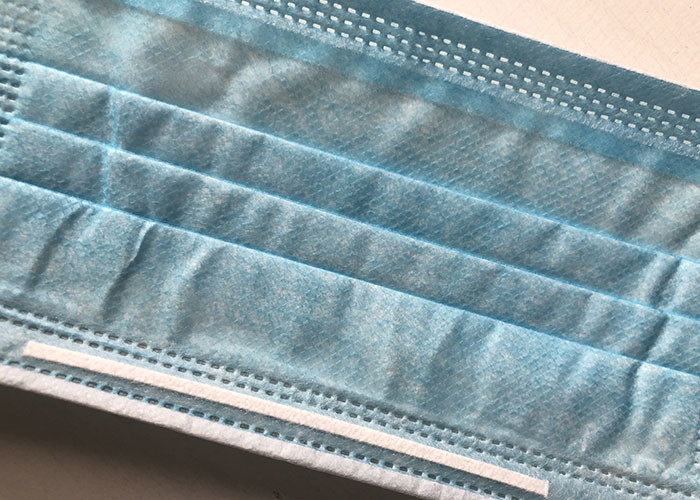 Nonwoven Protective 3 Ply Disposable Face Mask Waterproof With Ear Loop
