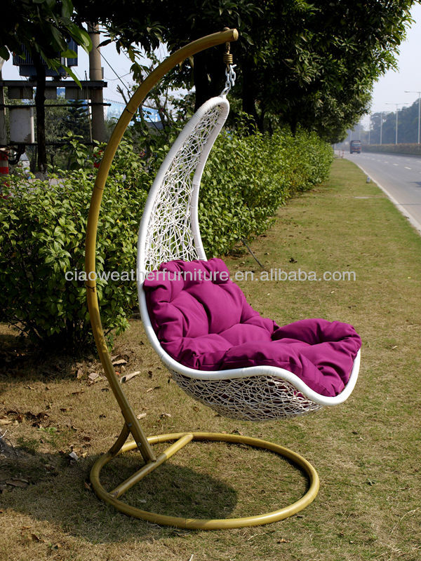 Outdoor Swing Hanging Chair Metal Rattan Mail Packing N for Backyard Swing and Outdoor