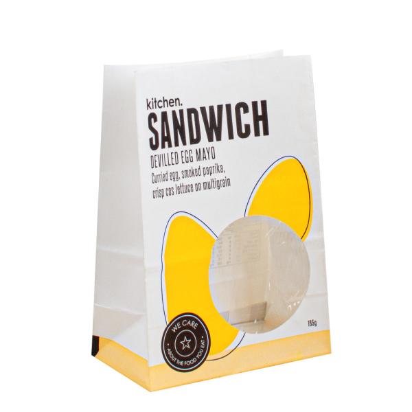OEM Kraft Paper Packing Bag Oil-resistance Inside Finishing Paper Baguette Bread