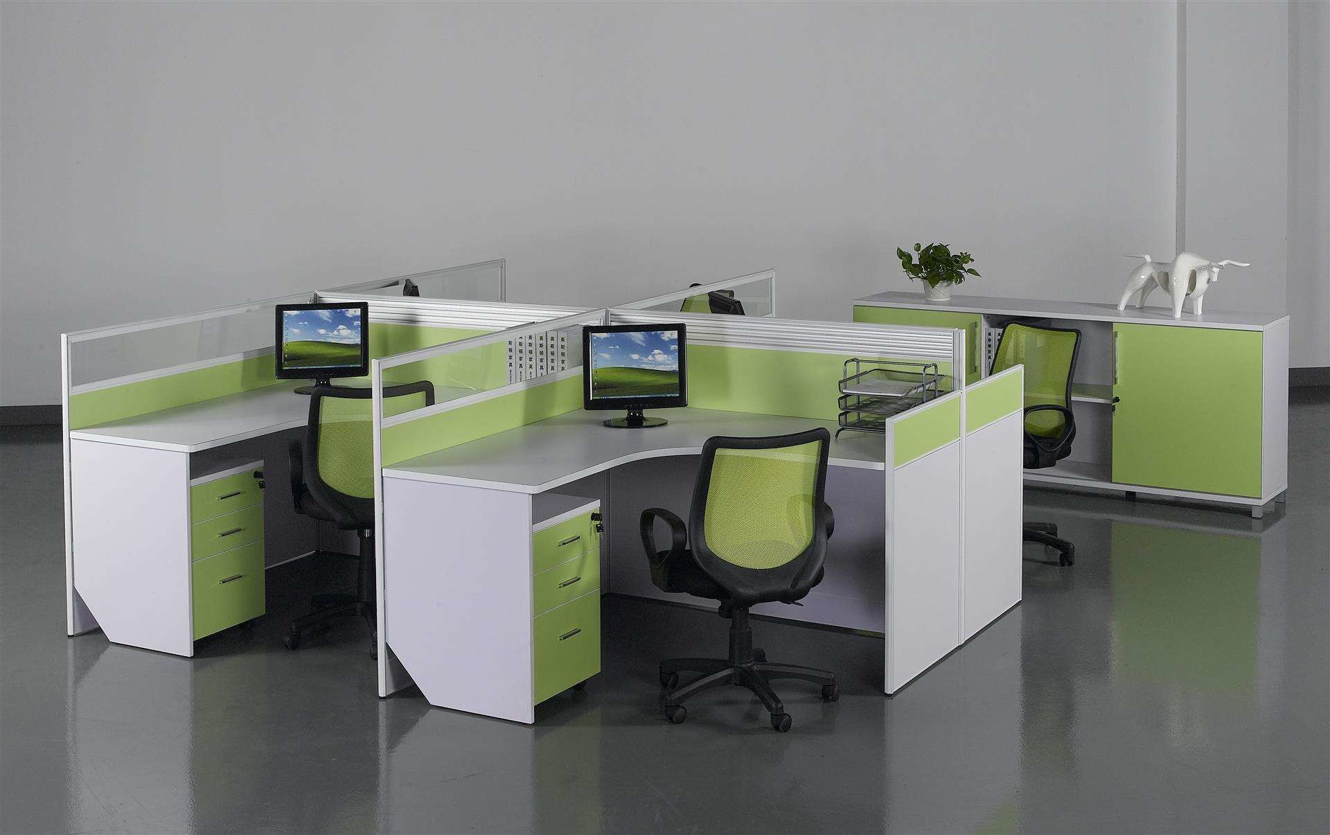 Steel Frame Universal Workstation Computer Table Furniture For 2 - 6 Person