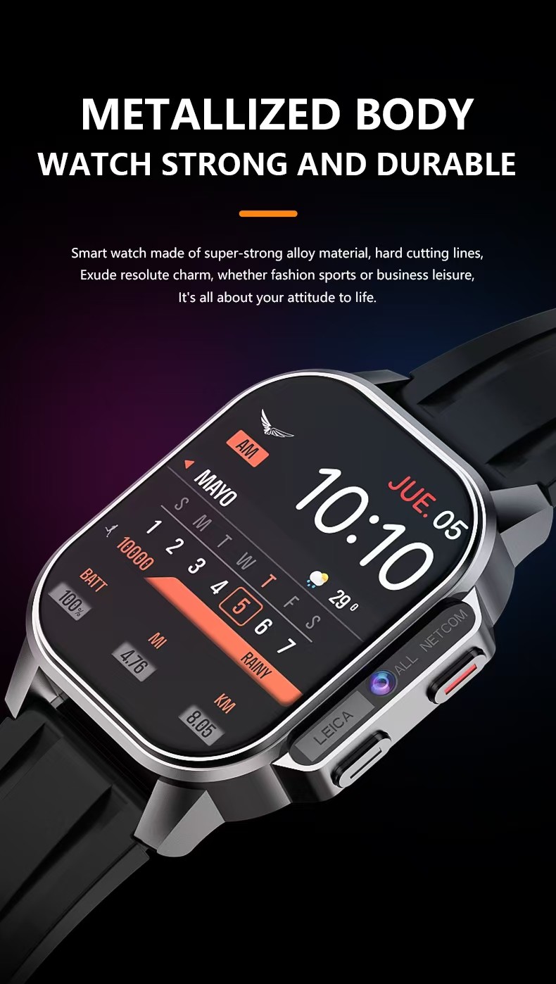 B22 Heart Rate And Oxygen Monitor Watch 2.13 inch HD Camera Smart Watch Video Call