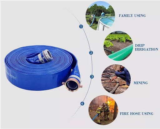 Different Colors Available PVC Layflat Hose 2-10bar