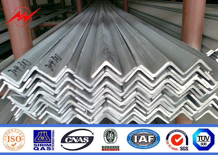 Steel Electrical Power Pole Line Fitting Overhead Cross Arm / Angle Steel Cross Arm