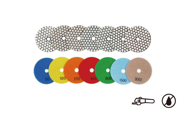 100mm 4 Grinder Dry Diamond Polishing Pads 800 1500 3000 BUFF