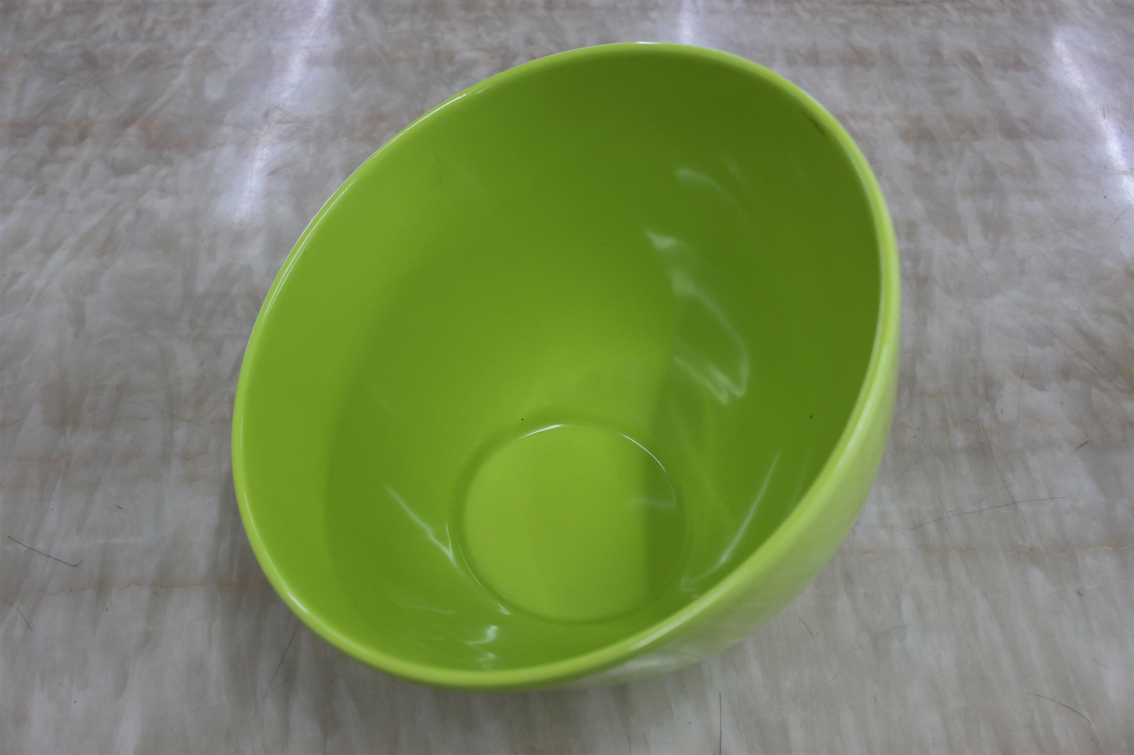 Melamine Colorful Porcelain Dinnerware Sets , Unbreakable Egg - shaped Fruit Bowl