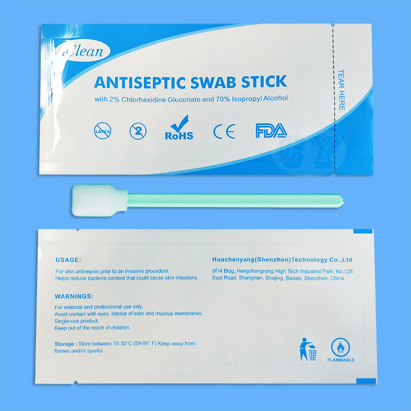 Skin Cotton CHG Swabsticks Disposable Prepared Swab Applicator