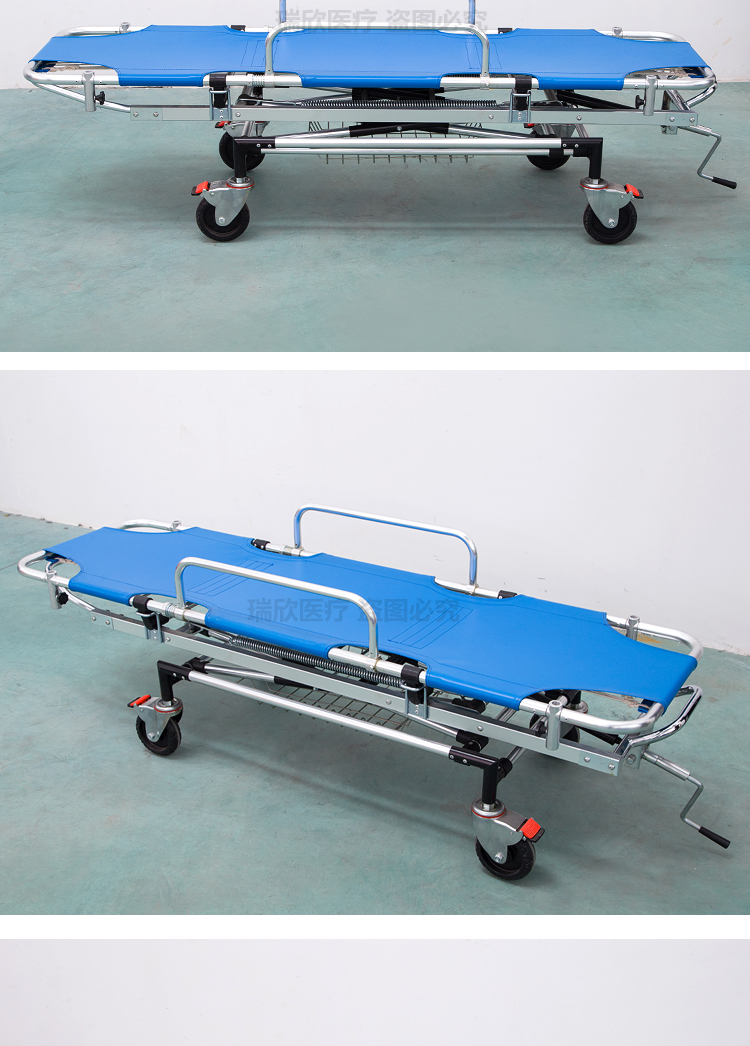 Medical Care Evacuation Stretcher Blue With Sturdy Construction