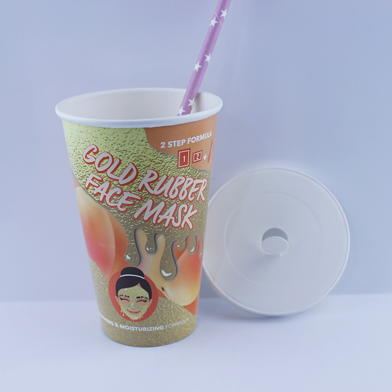 Single Wall Ripple Paper Cup Disposable Printed Kraft 8 Oz For Coffee