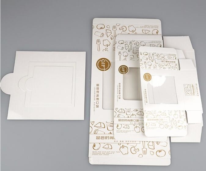 Wholesale custom Paper Cookies packing Cake Box with PVC window,Wholesale Plastic Square Birthday Wedding Packaging Clea