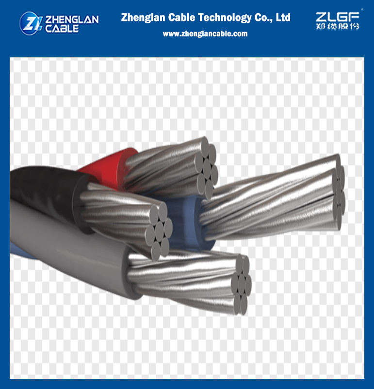 Low Voltage Overhead Aluminum Wire ABC Cable 4 Core 16mm 25mm 0.6/1KV