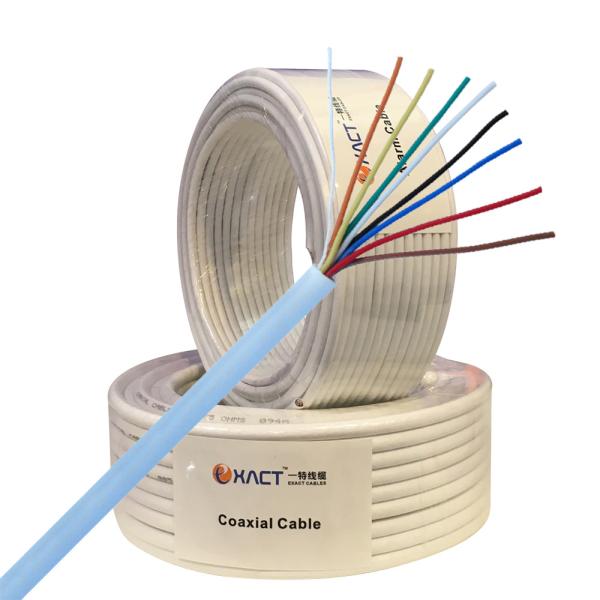 Fiber Optic Cable 2x0.22 2x0.50 Stranded Conductors Shielded Alarm Cable for
