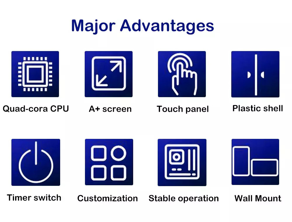 Wall Mount Interactive Digital Signage LCD display Android Network Digital Signage