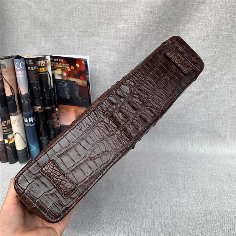 Authentic Crocodile Skin Businessmen Briefcase Laptop Handbag Genuine Exotic Alligator Leather Male Large Shoulder Bag